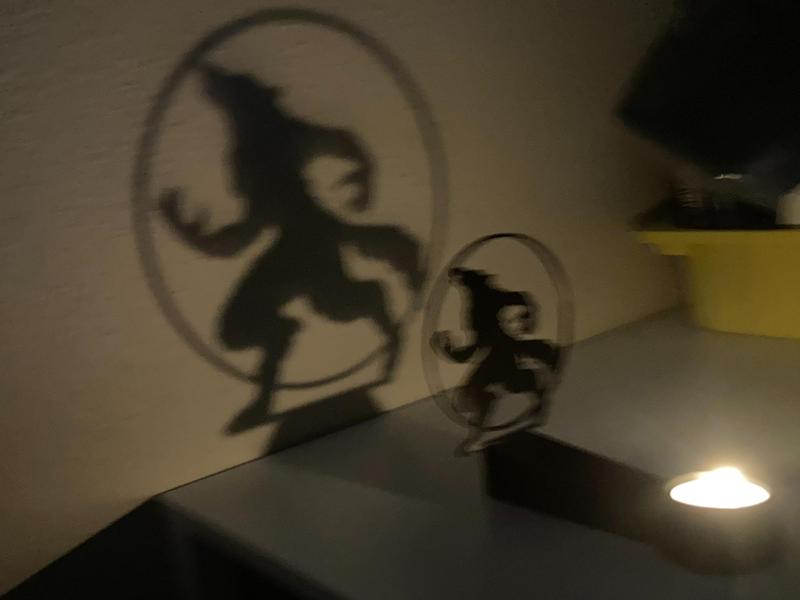 Shadow Caster Halloween tea candle shadow display