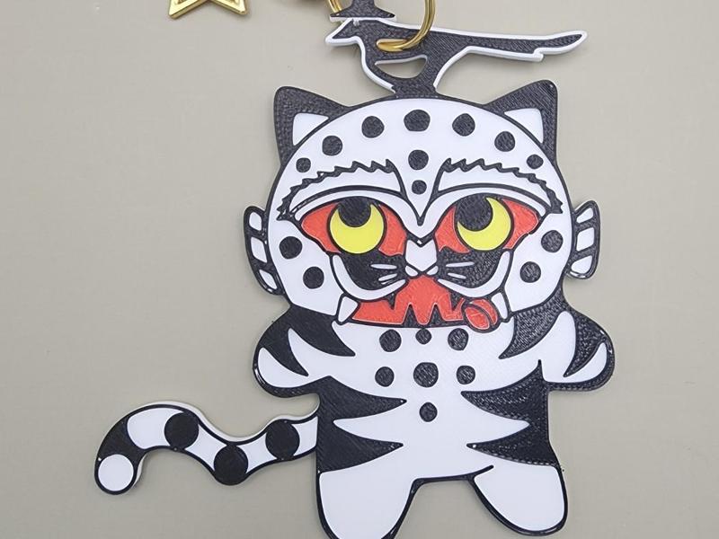 K-Pop Demon Hunters Magpie & Tiger Keychain