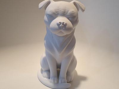 Minimalist Staffordshire Bull Terrier Sculpture