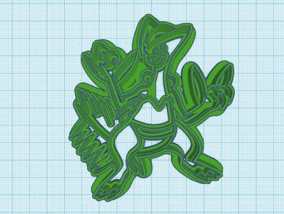 Pokemon: Sceptile Cookie Cutter