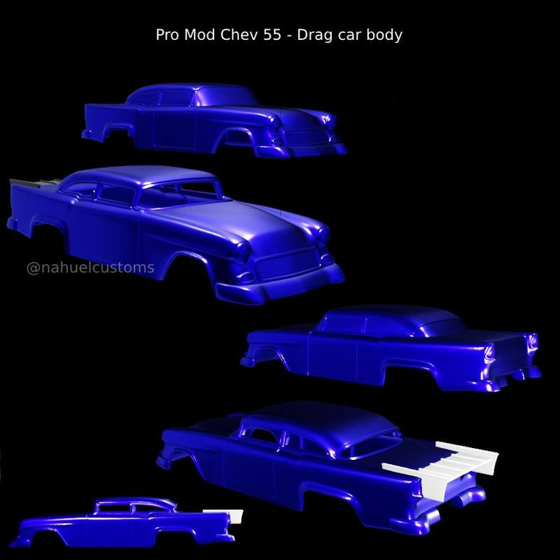 Pro Mod Chev 55 - Drag car body