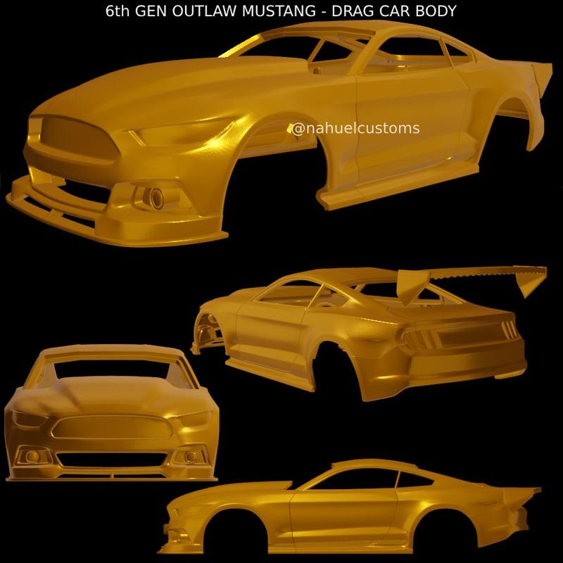 6th GEN OUTLAW MUSTANG - DRAG CAR BODY