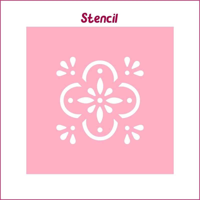 Tile Stencil – STL 3D Print files, SVG Cutting files. T02