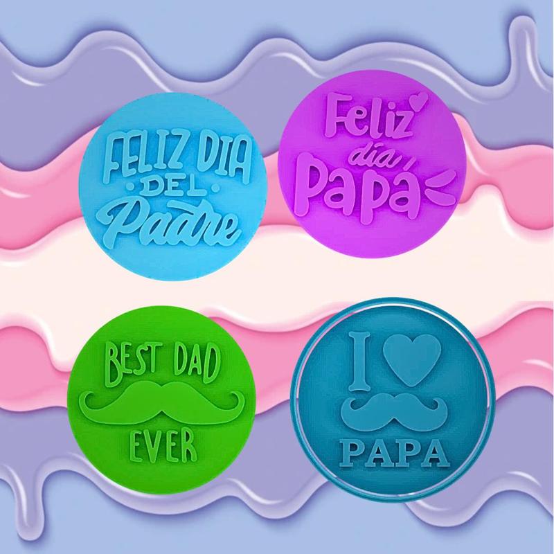 COOKIE CUTTER happy father's day/ best dad ever / I love papa set of 4