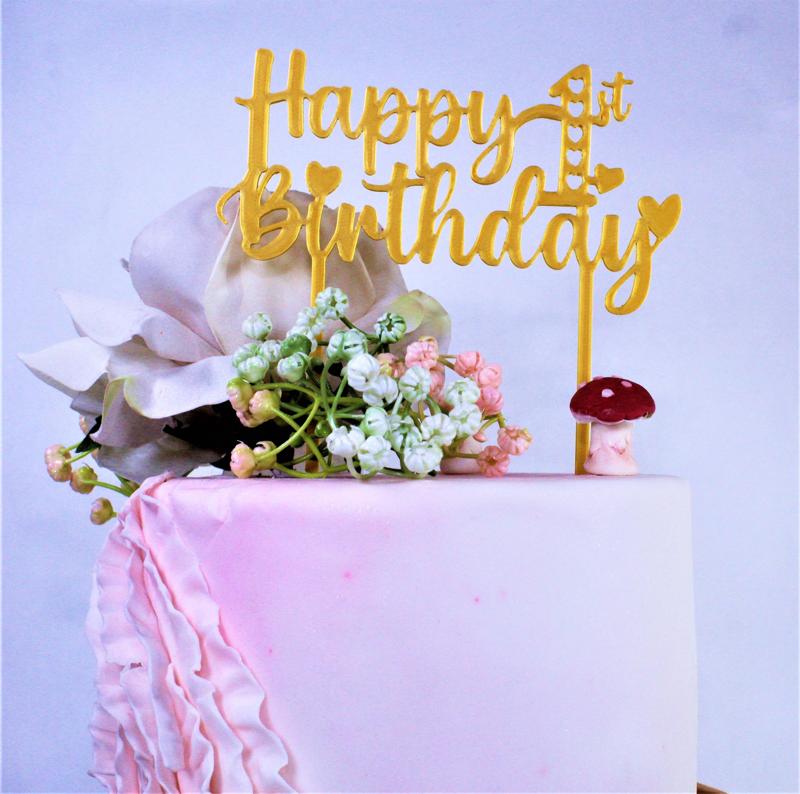 Happy First Birthday cake topper