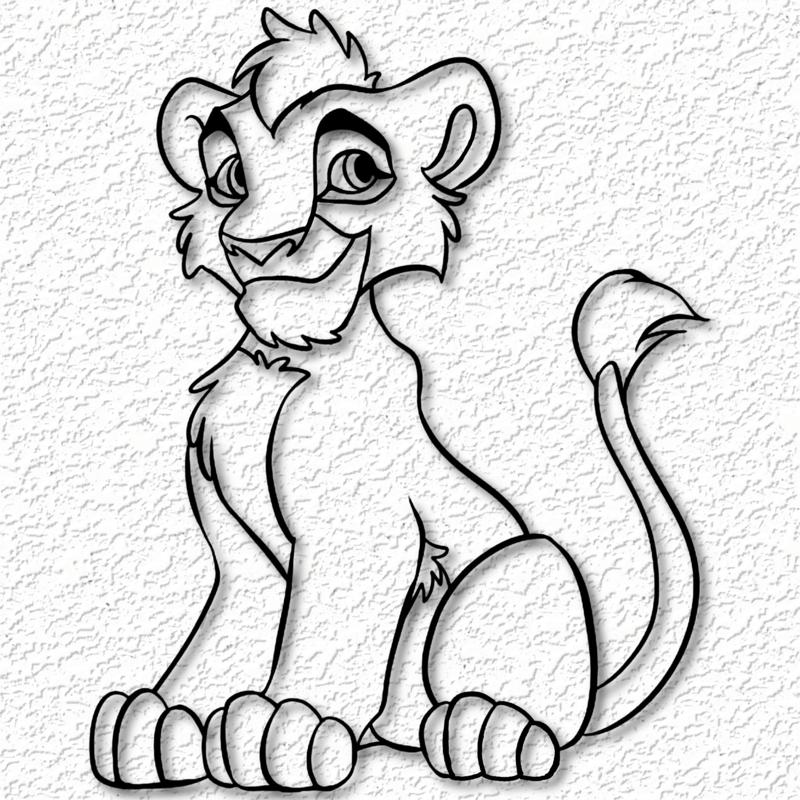 The lion King Kovu wall art kovu wall decor cat 2d art