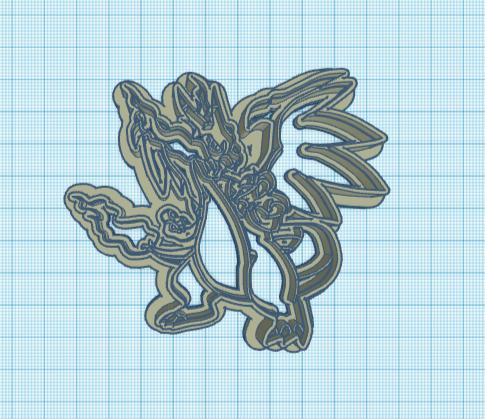 Pokemon: Mega Charizard X Cookie Cutter