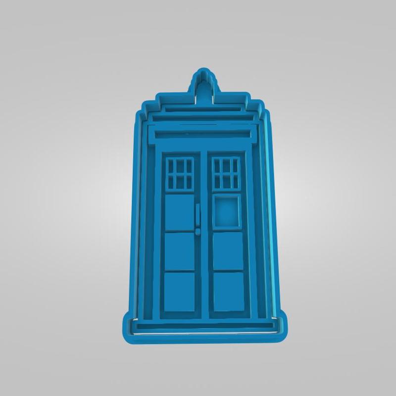 Tardis Cookie Cutter from Doctor Who, Blue Police Box Box