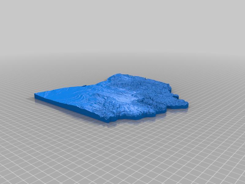 Ohio Topographic 3D Map Print or CNC