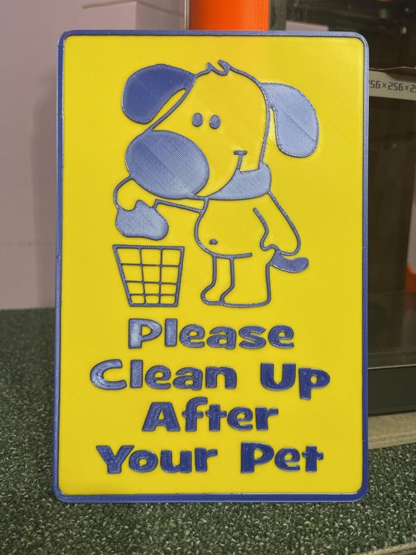 Clean after your pet - Sign