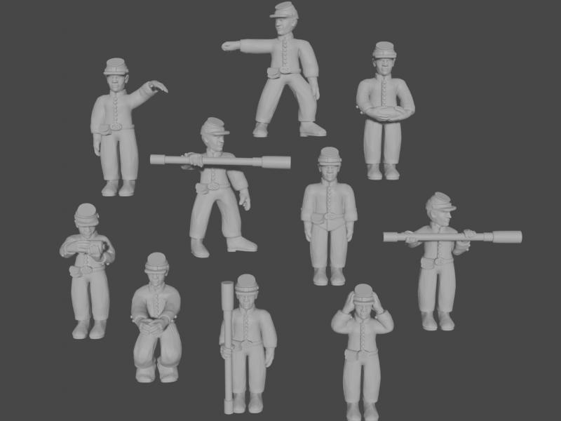 10-15mm Confederate Artillery Crew UA-CON-6