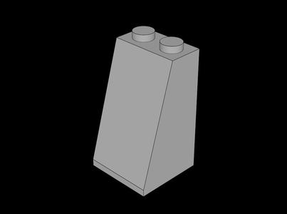 Lego Compatible (3684c.dat) Slope Brick 75  2 x  2 x  3 with Solid Studs