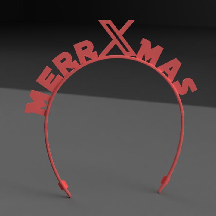 Merr X mas Headband – Festive 3D Print Inspired by X ad Christmas head hair band - party greetings