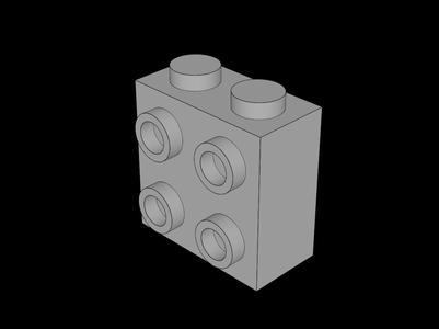 Lego Compatible (22885.dat) Brick  1 x  2 x  1.667 with Studs on 1 Side