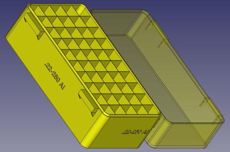 .22-250 AI, Double Spring Latch, PIP Hinge Modular Ammo Box