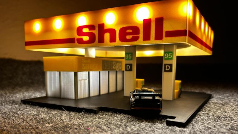 Shell gas station for Hot Wheels