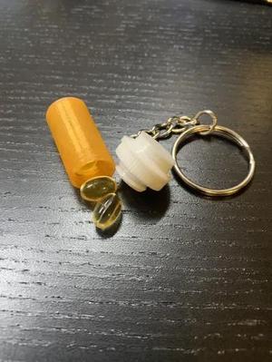 Pill Bottle Keychain