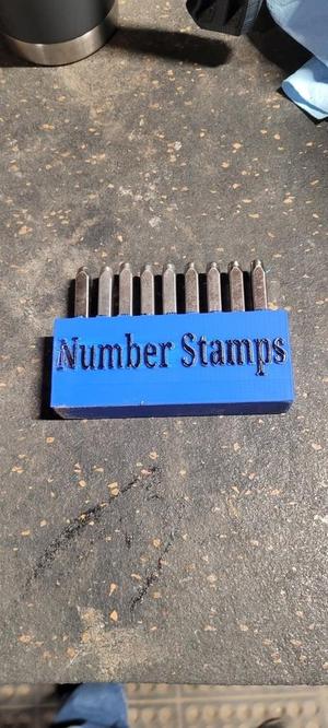 Number stamp holder