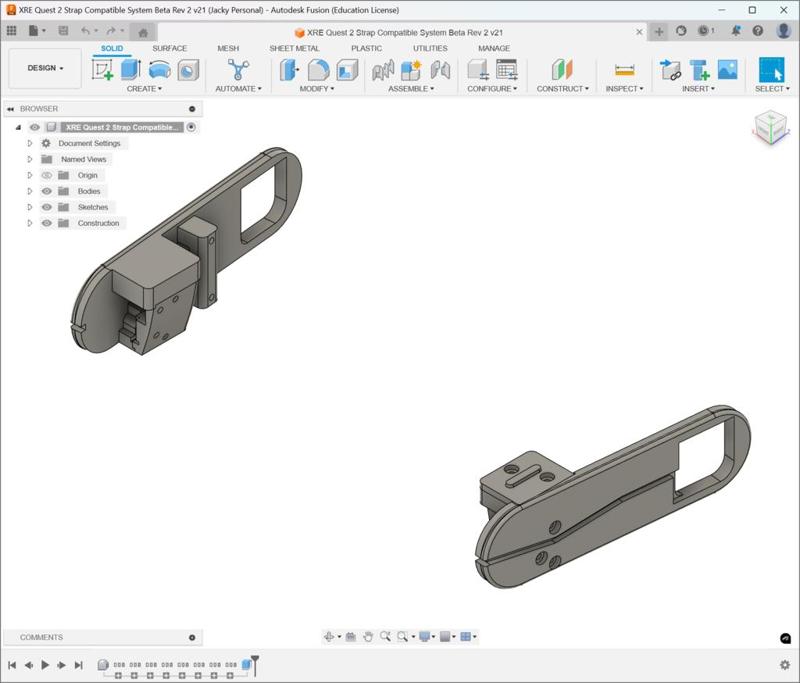 HTC VIVE XR Elite Quest 2 Strap Compatible System Beta Rev 2