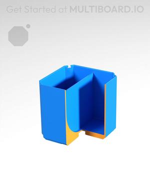 1x1x1 - Curved - Double Divided Bin - Multibin Insert