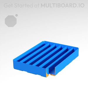 3x4x0.75 - Curved - Double Divided Bin - Multibin Insert