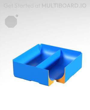 2x2x0.75 - Full Curved - Divided Bin - Multibin Insert