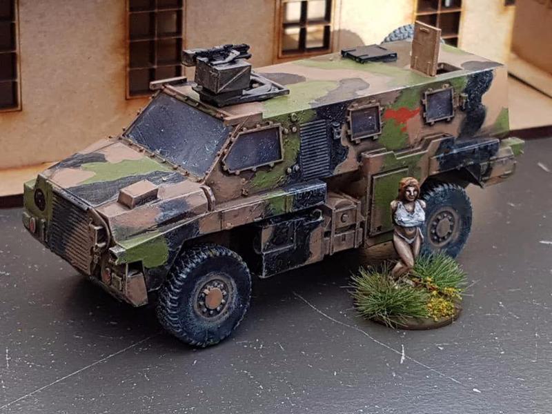Australian BUSHMASTER APC 20mm 1/72 Wargame Elhiem