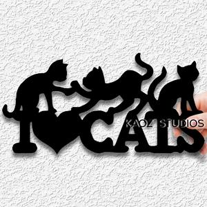 i love cats sign kitty lover wall art