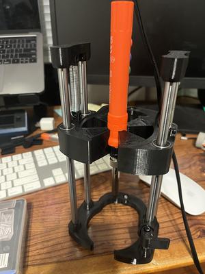 Portable drill press jaw insert for soldering iron