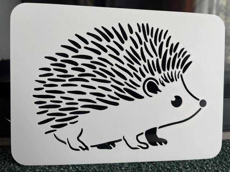 Hedgehog - Template Stencil for drawing and painting