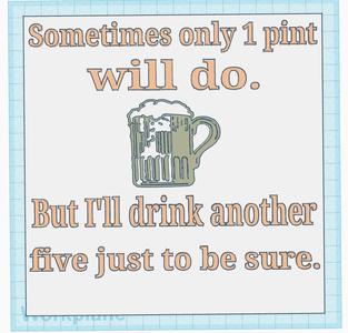 Number of Pints Sign