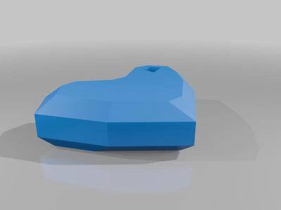 Lowpoly heart keychain 