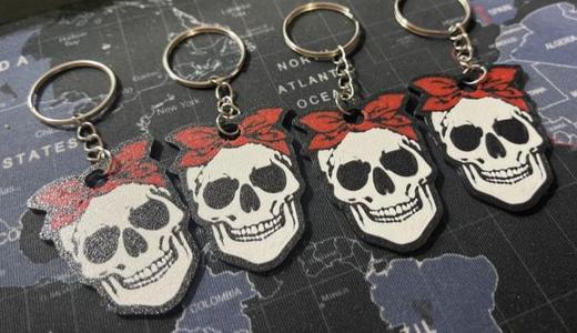 Skull RED keychain