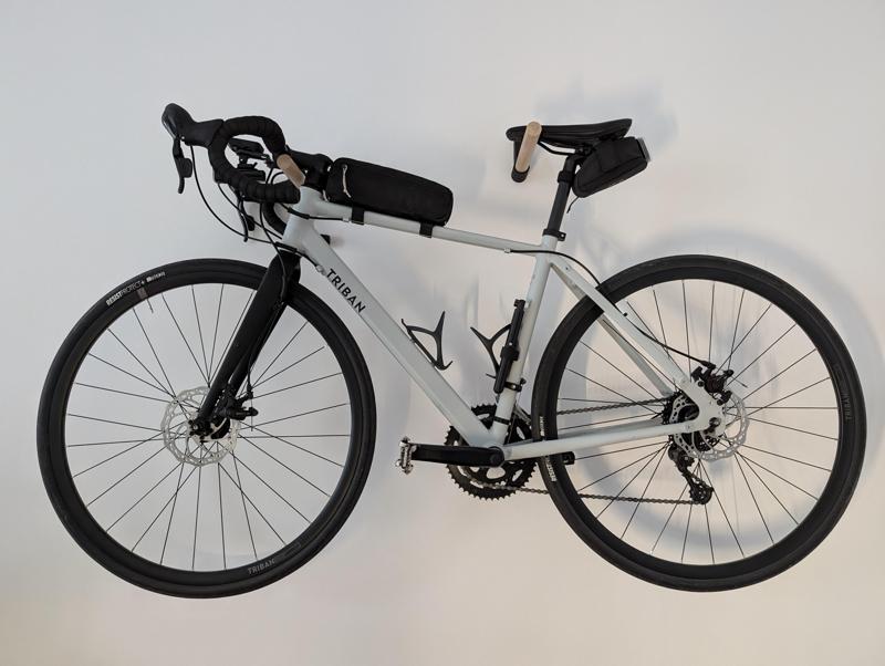 Sturdy bike wall mount for 30mm wooden bars