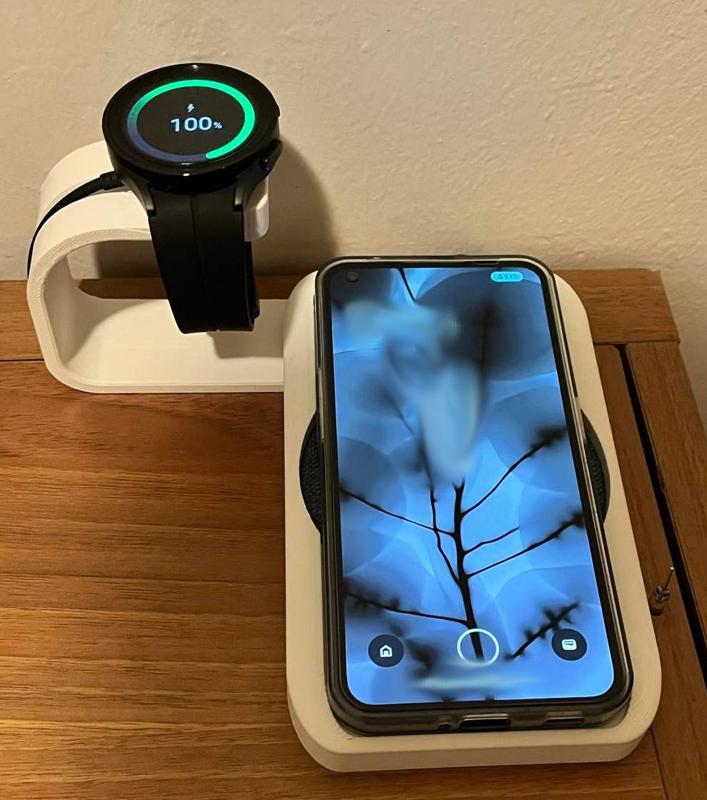 Wireless charging station for Nothing Phone (1) and Samsung Galaxy Watch 5 Pro with IKEA Livboj