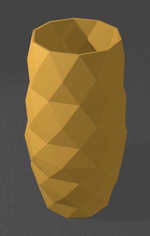 Low poly modern vase