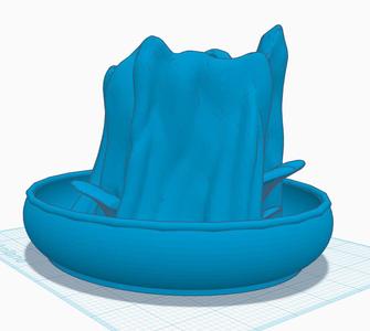 Stump Planter with Drain and Mushrooms