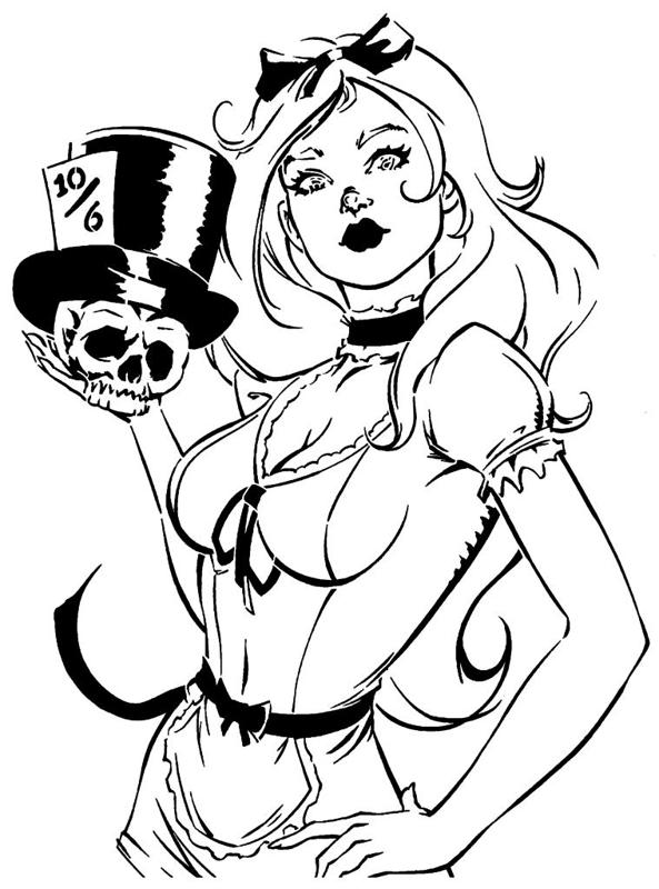 Alice Pleasance Liddell stencil 3