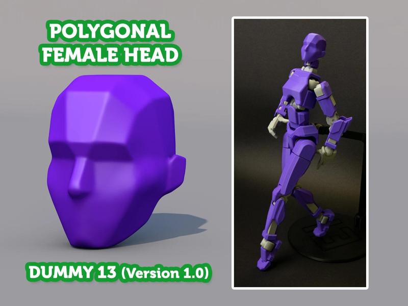 POLYGONAL FEMALE HEAD - Dummy 13 Version 1