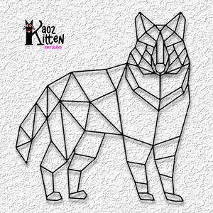 mosaic wolf wall art mountain woodland desert animal decor