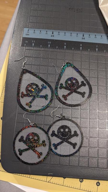 Defcon Logo on Mesh Earrings