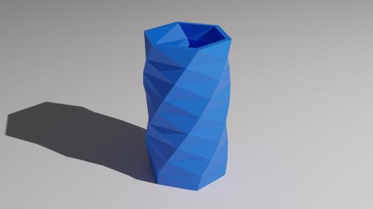 Cylinder - Hexagonal Twirl Vase