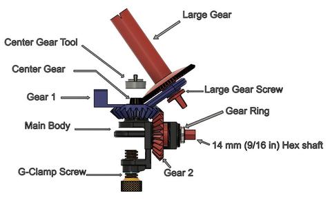 Yarn/Wool Winder All printed power tool driven - A1Mini Bambu Labs