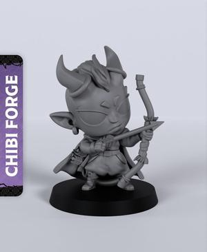 Male Tiefling Ranger - With Free Dragon  - 5e DnD Inspired for RPG and Wargamers