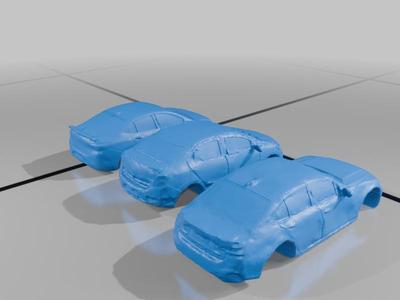 3 carrinhos 1:64 - mais longo tem 7.3cm