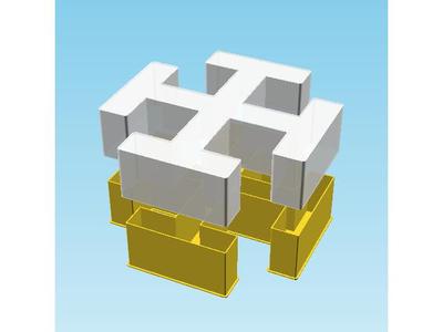 Cross potent, nestable box (v2)