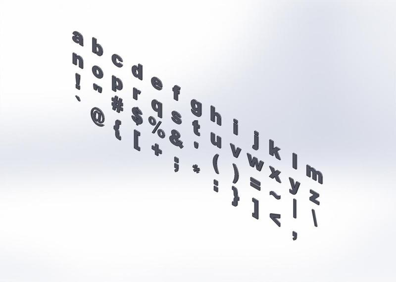 Box lowercase letter 180x10