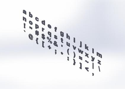 Box lowercase letter 180x10