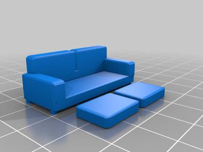 Couch with Removable Cushions