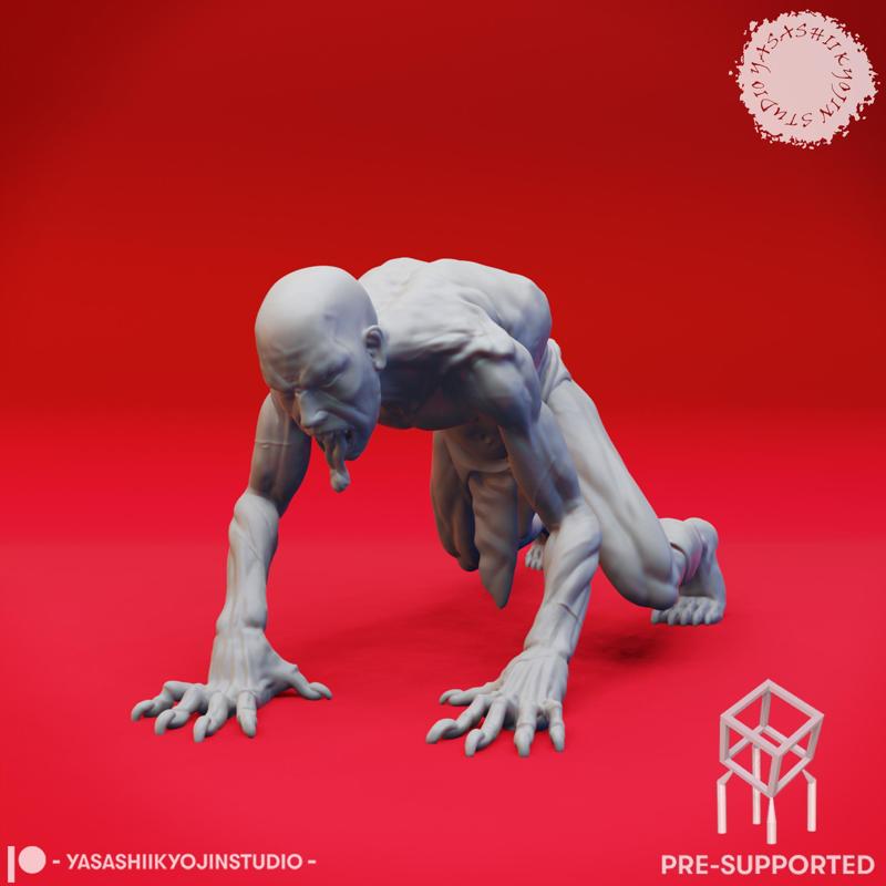 Crawling Ghoul - Tabletop Miniature (Pre-Supported)